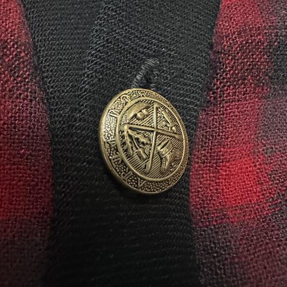 Vintage Pendleton Cardigan Sweater Mens 2XL Red Plaid Wool Elbow Patch Grandpa - Picture 5 of 12